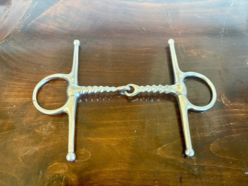 Used Stainless Full Cheek Corkscrew  Snaffle Bit  5" Mouth