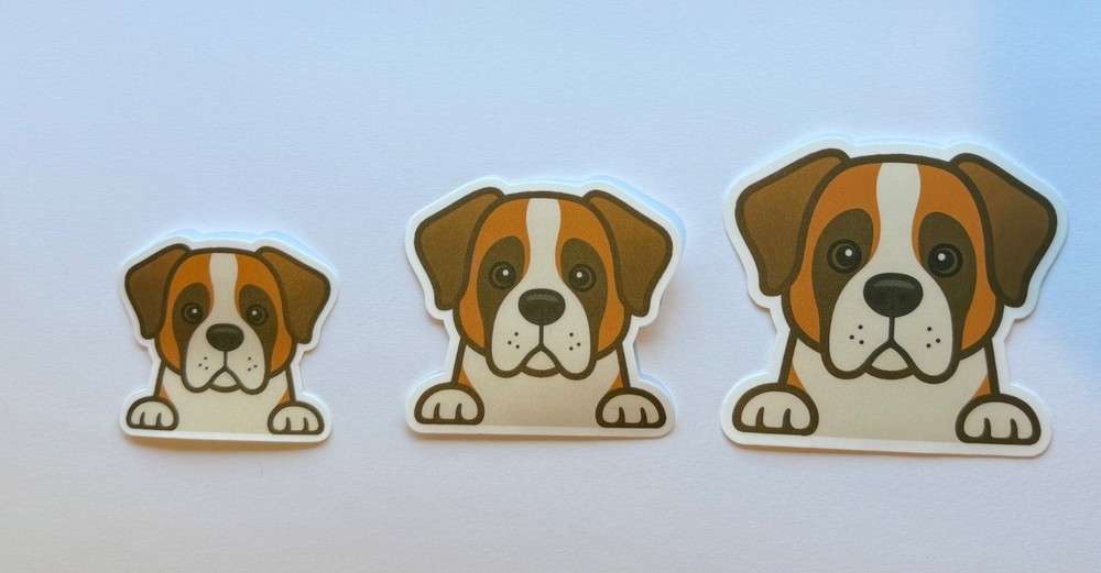 Saint Bernard Peeking Sticker