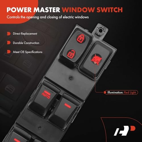 Master Power Window Switch Compatible with Kia Picanto 2012 2013 2014 2015,