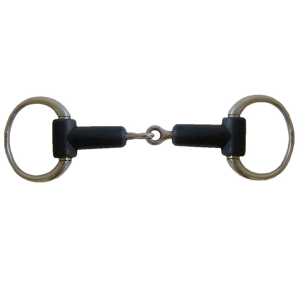 Eggbutt Rubber Mouth Snaffle Bit 5.5" Round Ring
