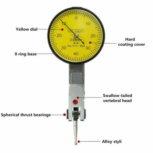 Leverage Dial Indicator Magnetic Base Micrometer Measuring Tools Indicators