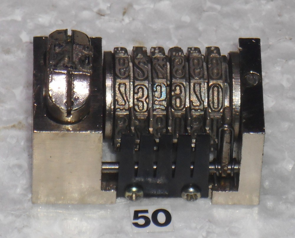 Reverse letterpress numbering machine | 50
