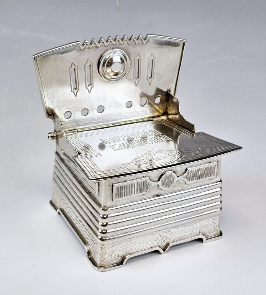 Huge 19C Russian Silver Salt Throne 346 gm