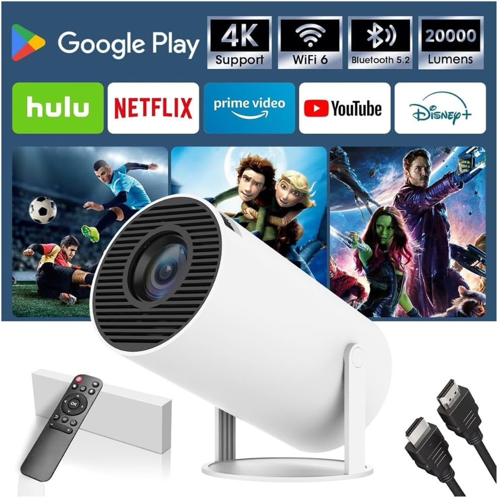 Mini Projector with Wifi & Bluetooth,  2025 Upgraded Portable Projector , 1080P