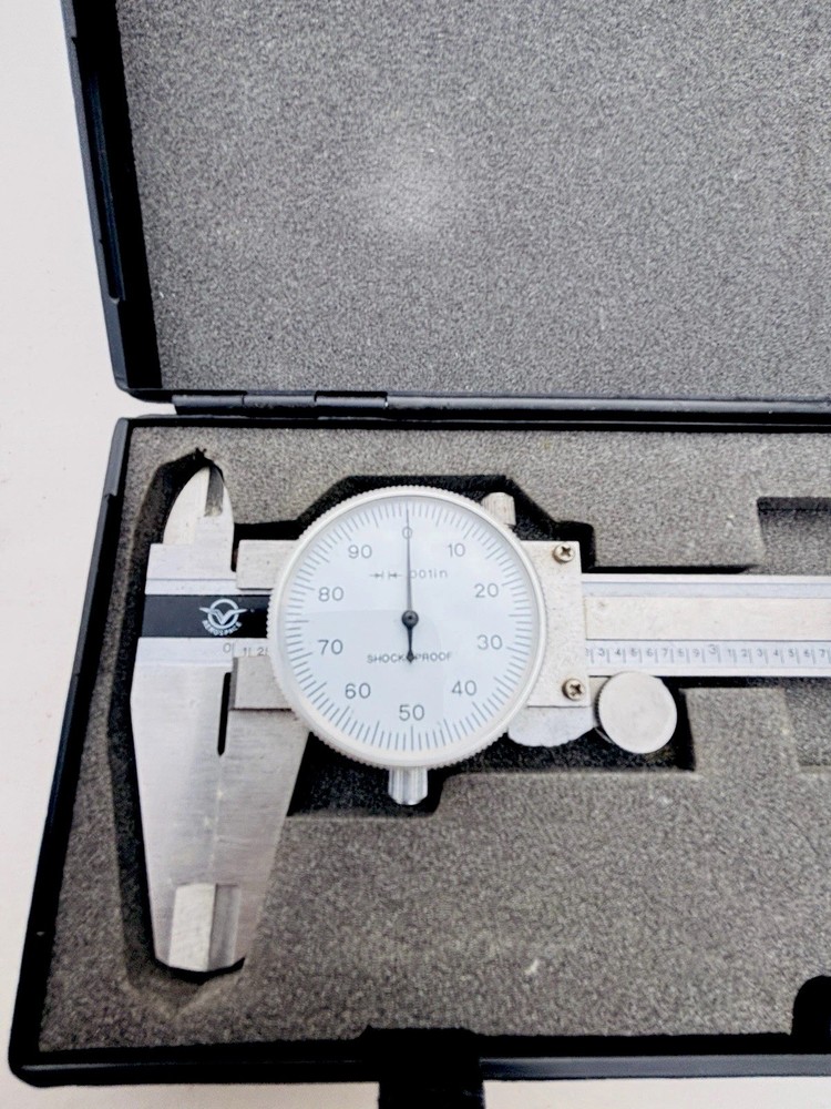 Dial Caliper | 0–6” Range | Precision Machinist Tool in Foam Case