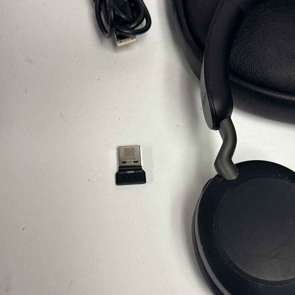 Jabra Evolve2 65 USB-A Wireless Headset w/ Dongle, Case & Charging Cable