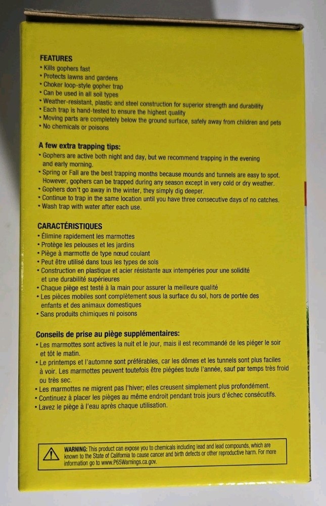 3 Pack Victor Black Box Gopher Trap Easy Safe Durable Reusable