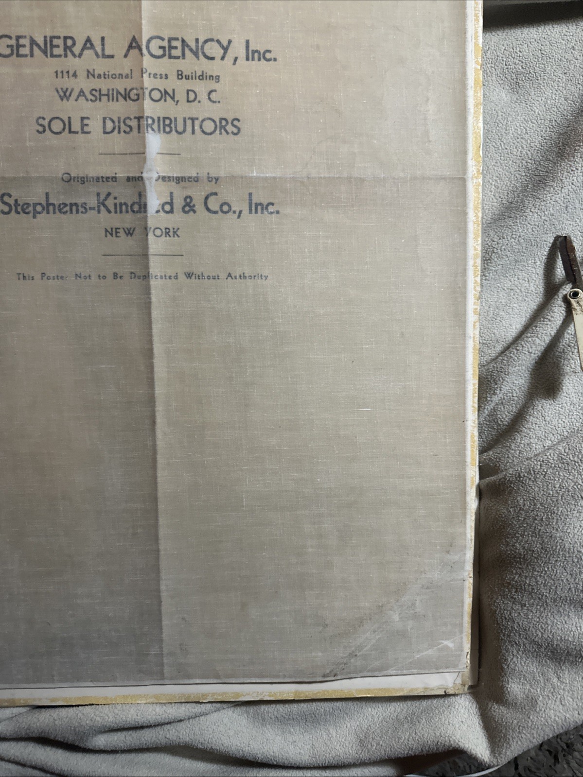 Antique N.R.A National Revival Act Poster Original Wake Up Americans