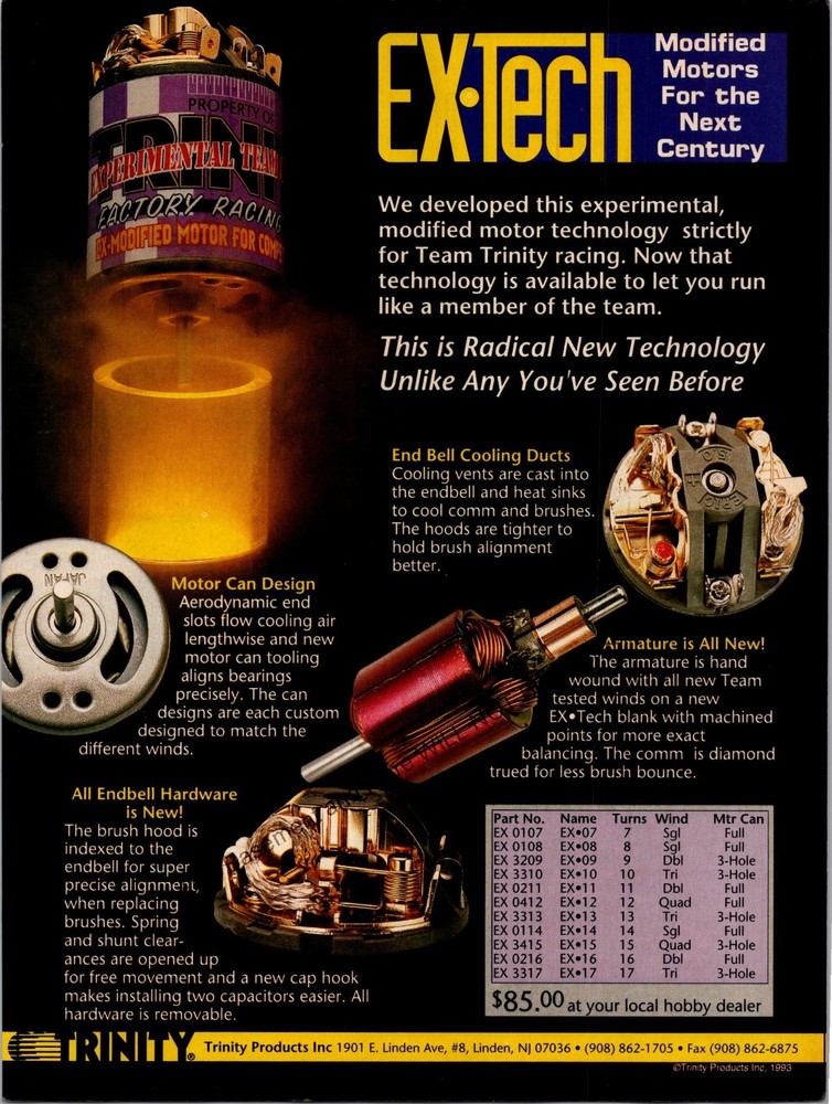 Trinity EX TECH RC Engine Print Ad Wall Art Decor Ephemera