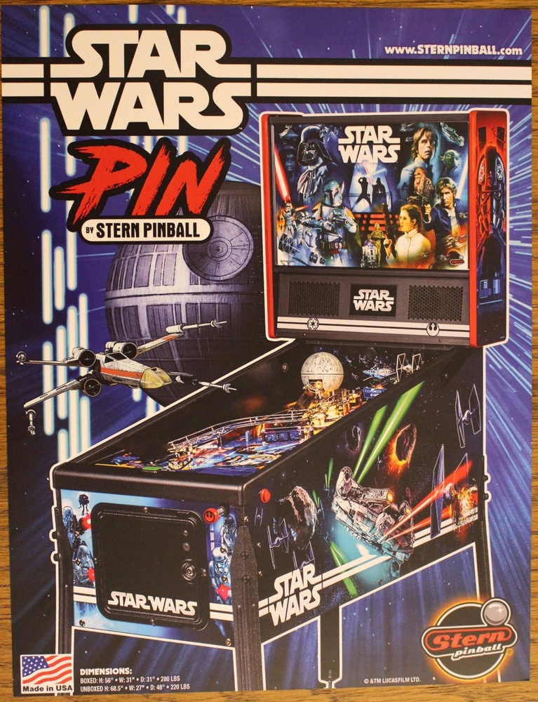 STAR WARS PIN Stern Pinball flyer