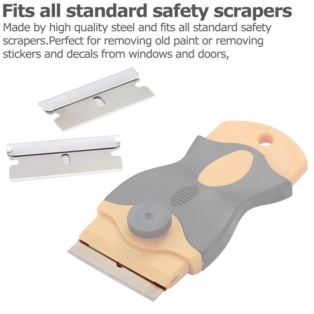 100x Single Edge Extra Sharp Razor Blades Heat Treated Safety Knife Scrapers