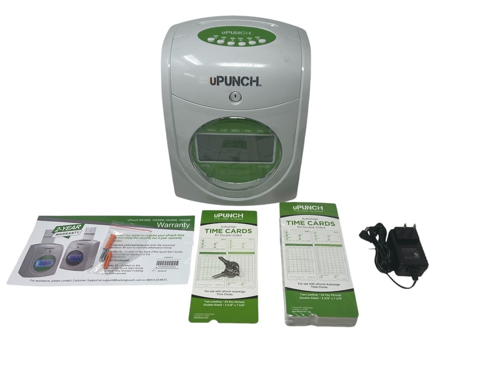 uPunch HN3000  Electronic Time Clock Top Load Auto Align