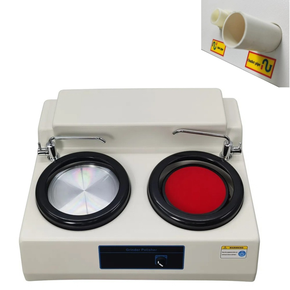 Tabletop Double Disk Metallographic Sample Pregrinding Polishing Machine 110V