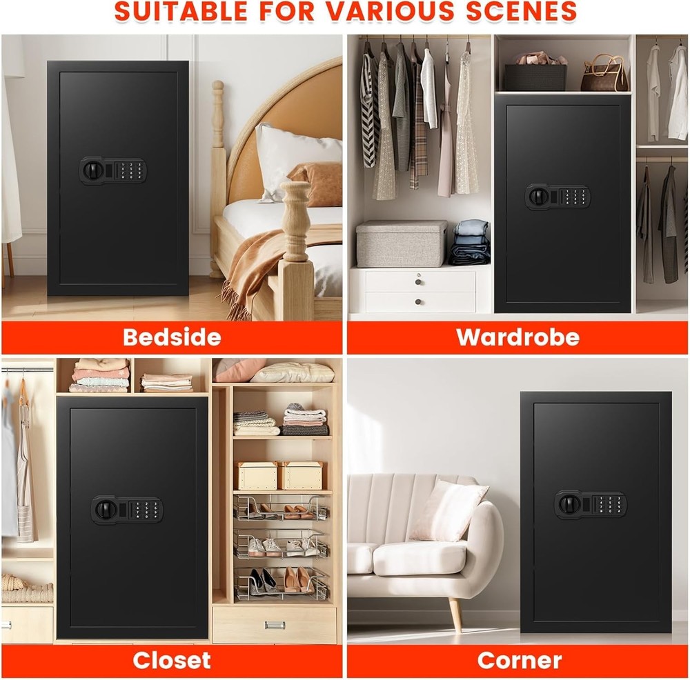 4.5 Cubic Large Fireproof Safe Box with Fireproof Document Bag, Personal Securit