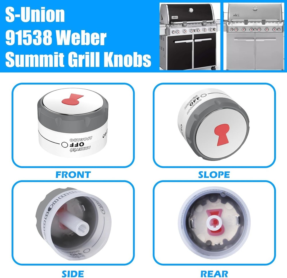 91538 Grill Knobs for Weber Summit Gas Grill 2 Pack
