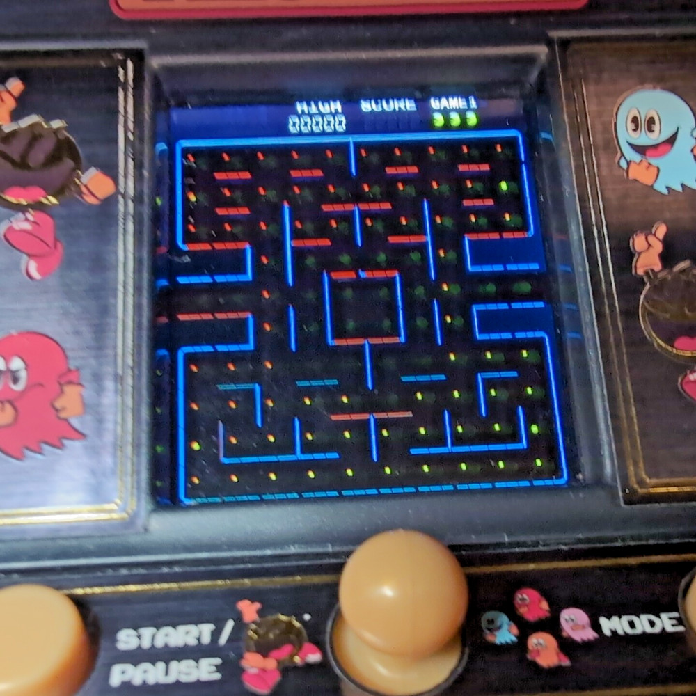 Pac-Man Color LCD Retro Mini Arcade Game Basic Fun Gold Variant Namco Tested