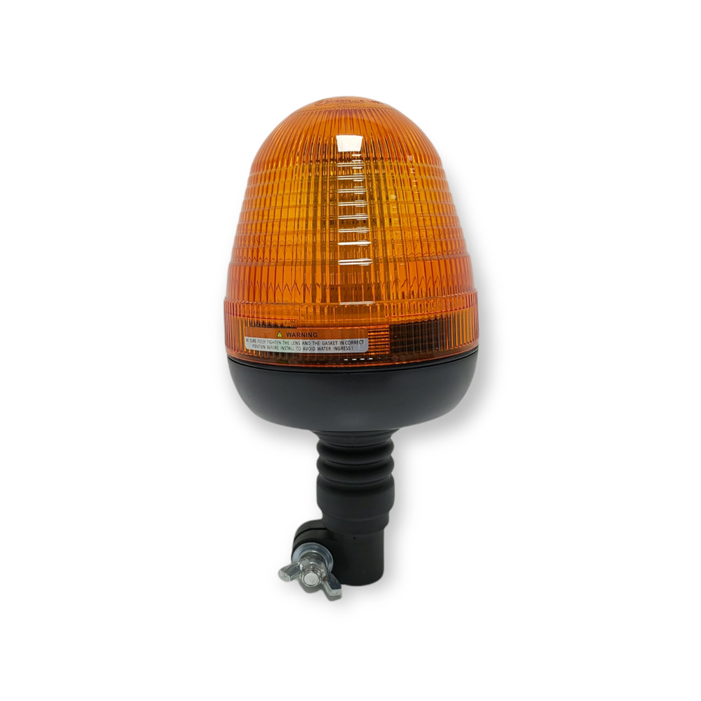 Flashing Amber ROTATING Flexible DIN Pole Mount Tractor LED Beacon Warning Light