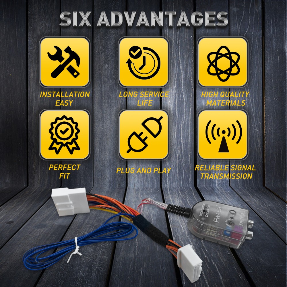 For Nissan Stereo Radio Add AMP Subwoofer Amplifier Plug Adapter Wiring Harness