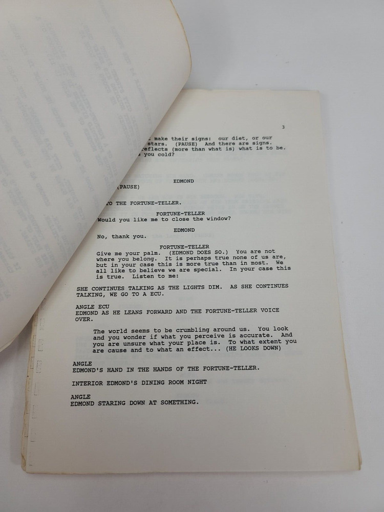 EDMOND / David Mamet 1989 Screenplay Draft Script, based on his own play