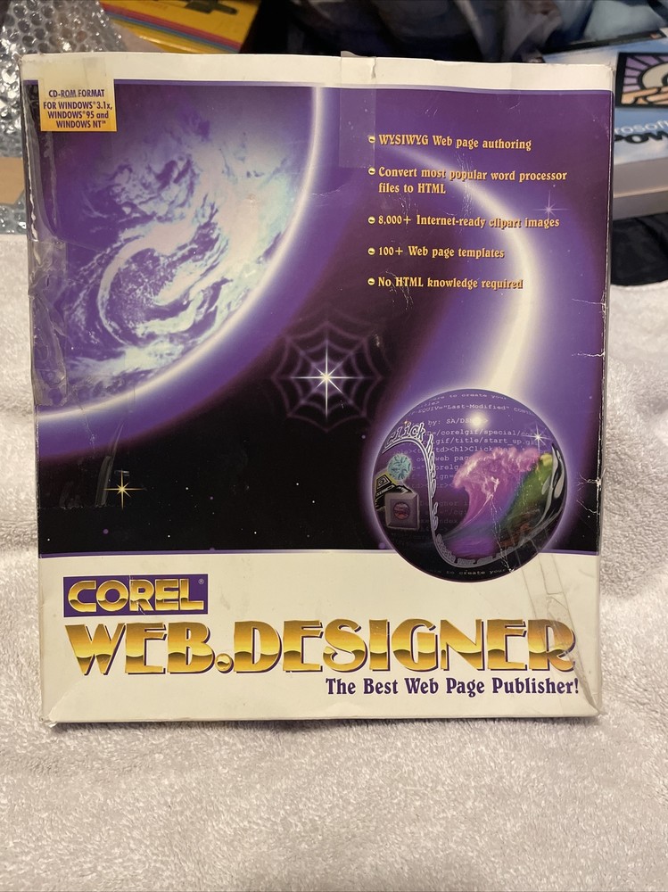 Corel Web Graphics Suite PC CD HTML Web Design Vintage See Details