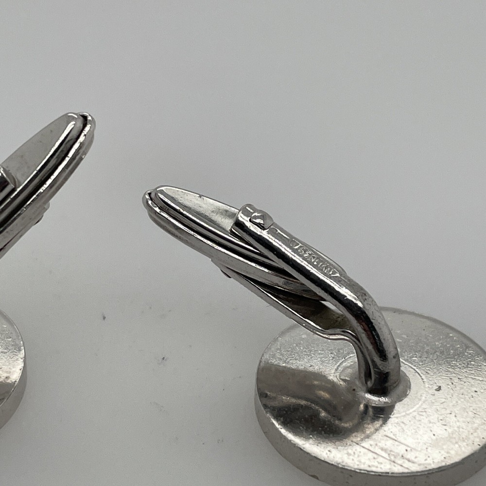 Ascot West Germany Silver Tone Cuff Links Modernist