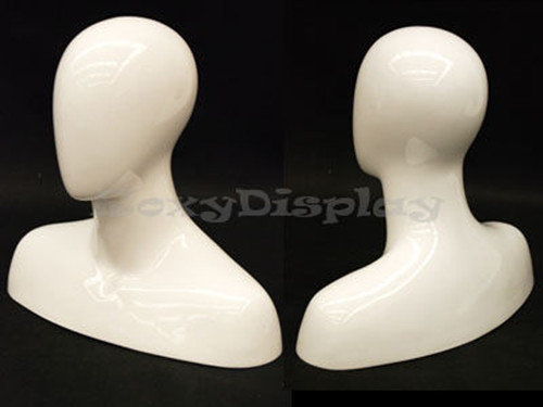 Male Egg Head Mannequin Head Fiber Glass Display #MD-MEGGW