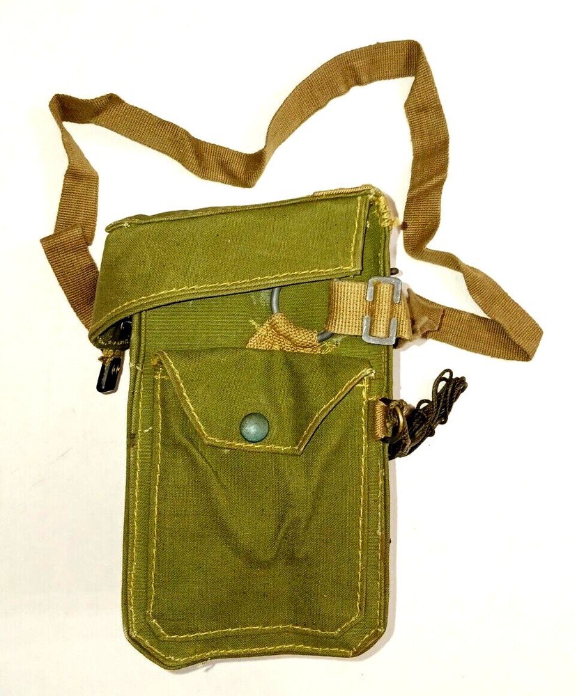 Genuine WWII Dated Webbing Haversack British Engineer Canvas Shoulder Bag