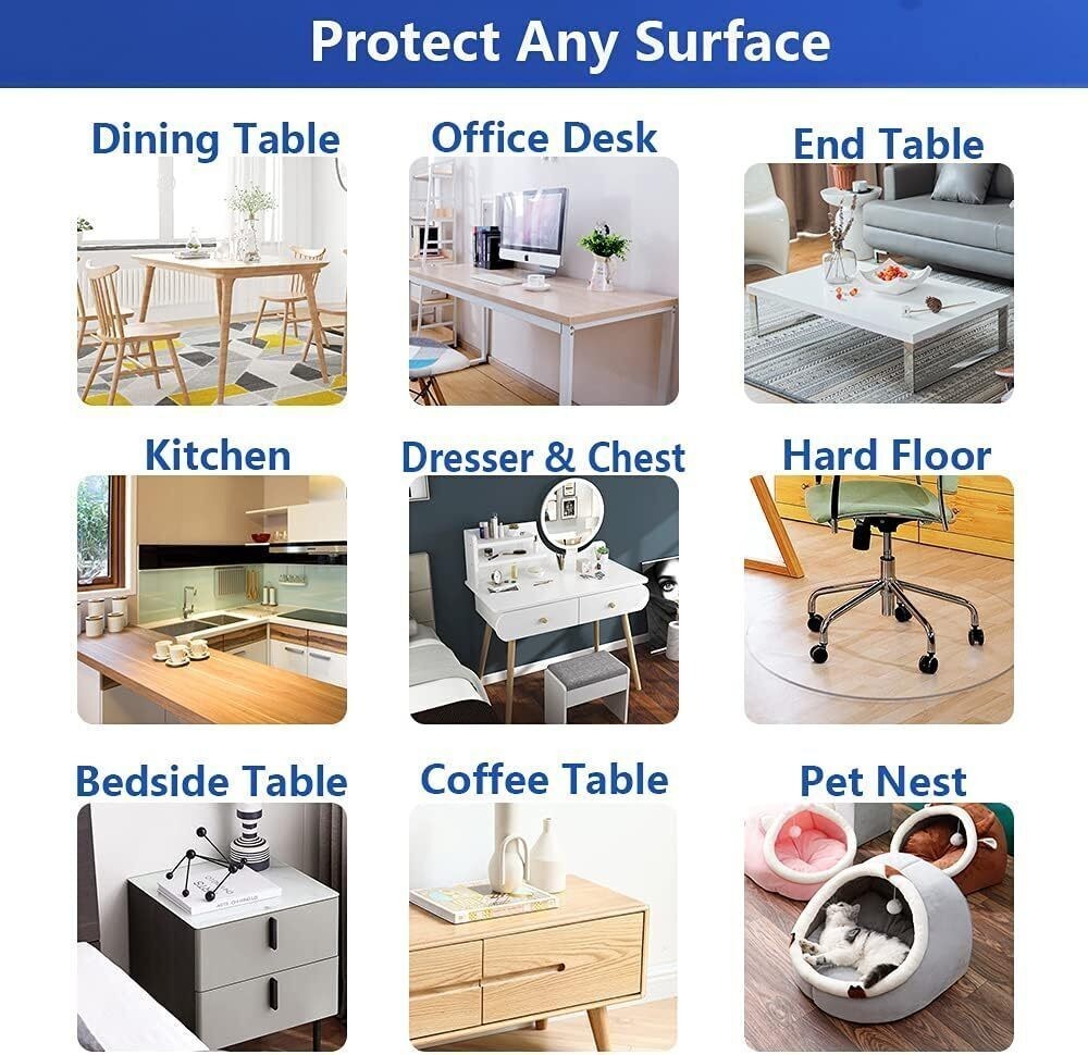 Water Resistant Clear PVC Table Cover Protector 54x54 Square Plastic Table Cover