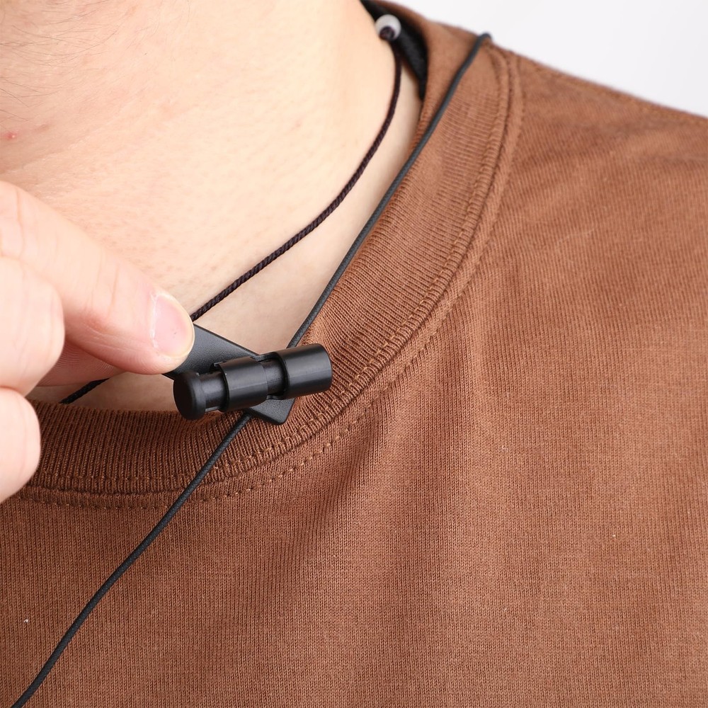 5 Pack Headphone Wire Clips Headset Cord Clip Earbud Cable Black...