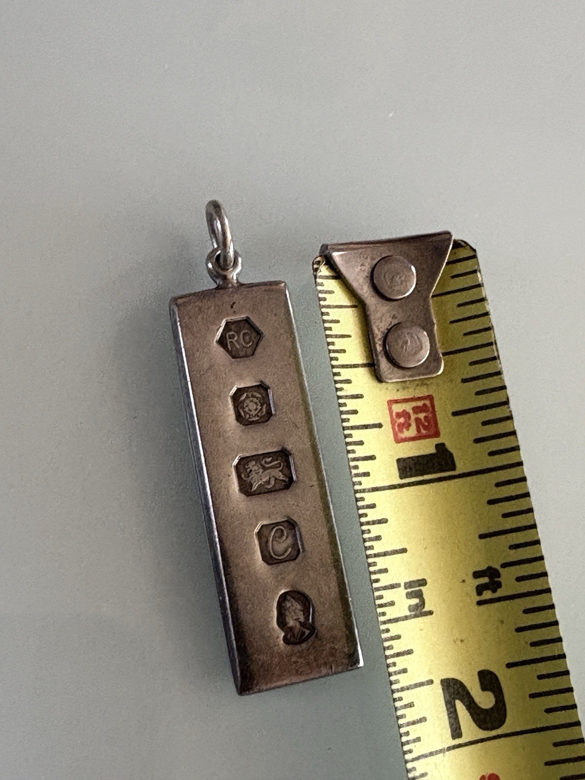 Vintage Sterling Silver Queens Jubilee Ingot Pendant 1.5” Long 16g /0.56 Ounces