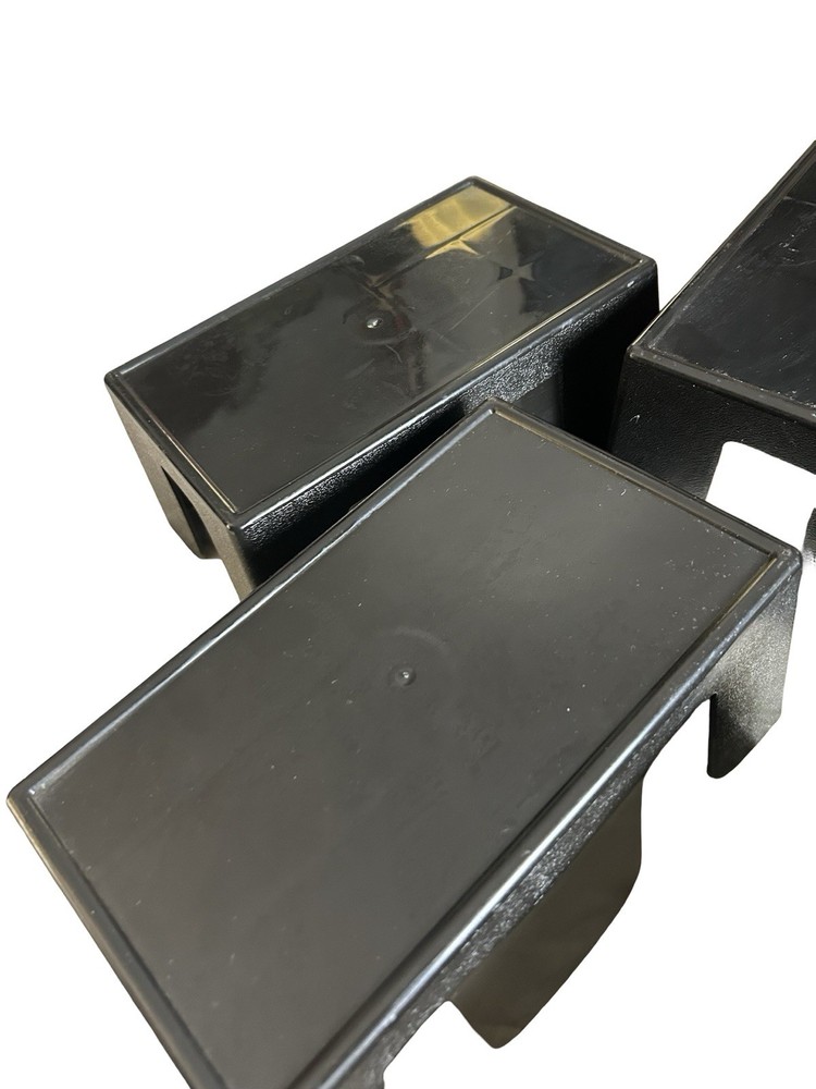7 Pack Black Plastic Bar Caddy with 6 Compartments Refillable Bar Organizer