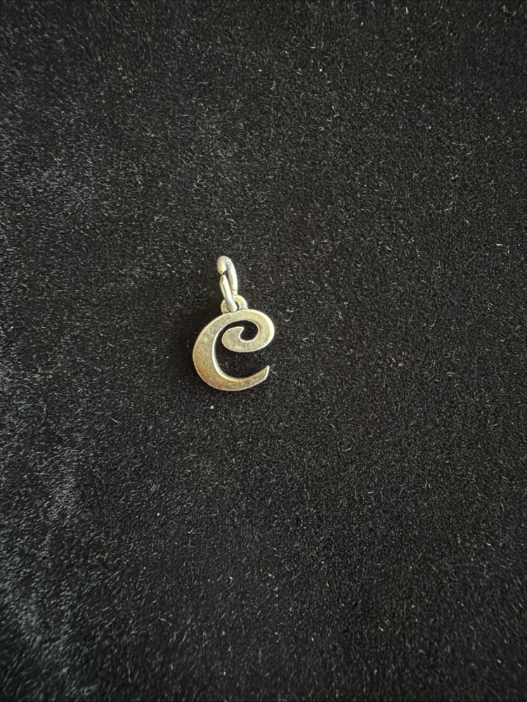 James Avery Small Script Initial Charm – Letter C Sterling Silver