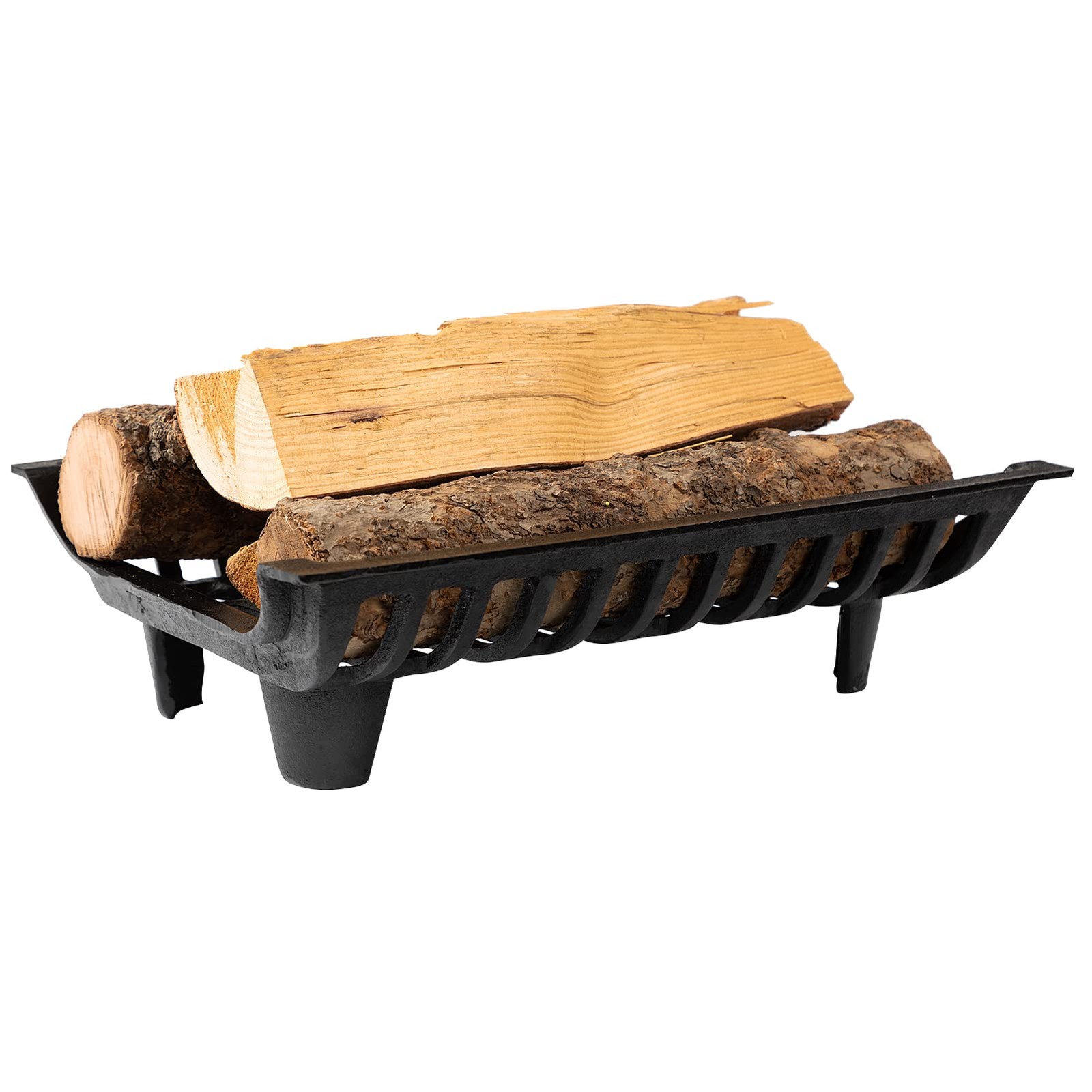 Fireplace Grate 18 inch Cast Iron Fire Place Grates Heavy Duty Wood Stove Chi...