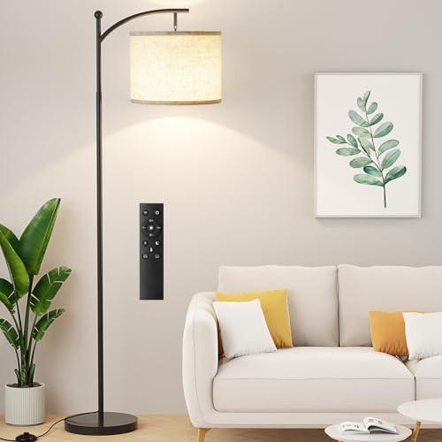 60" Floor Lamp with Remote Control and Stepless Dimmable Bulb, Colors