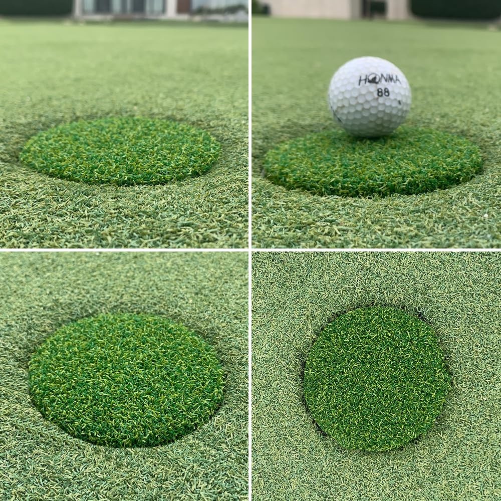 Golf Hole Cup Putting Green for Backyard Practice - 2 Piece Set