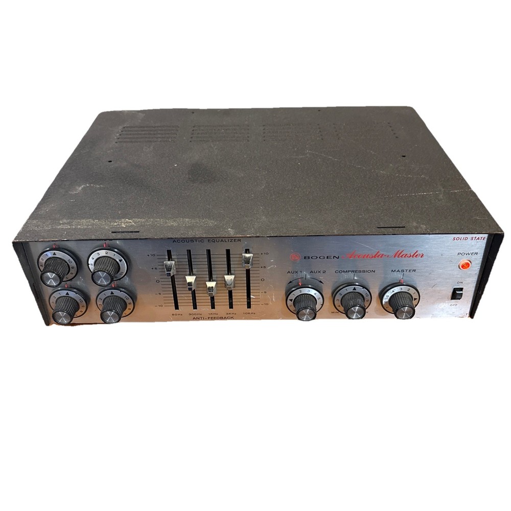 Bogen Acousta Master CT 100 Solid State PA Mixer Amplifier 70V 25V Tested