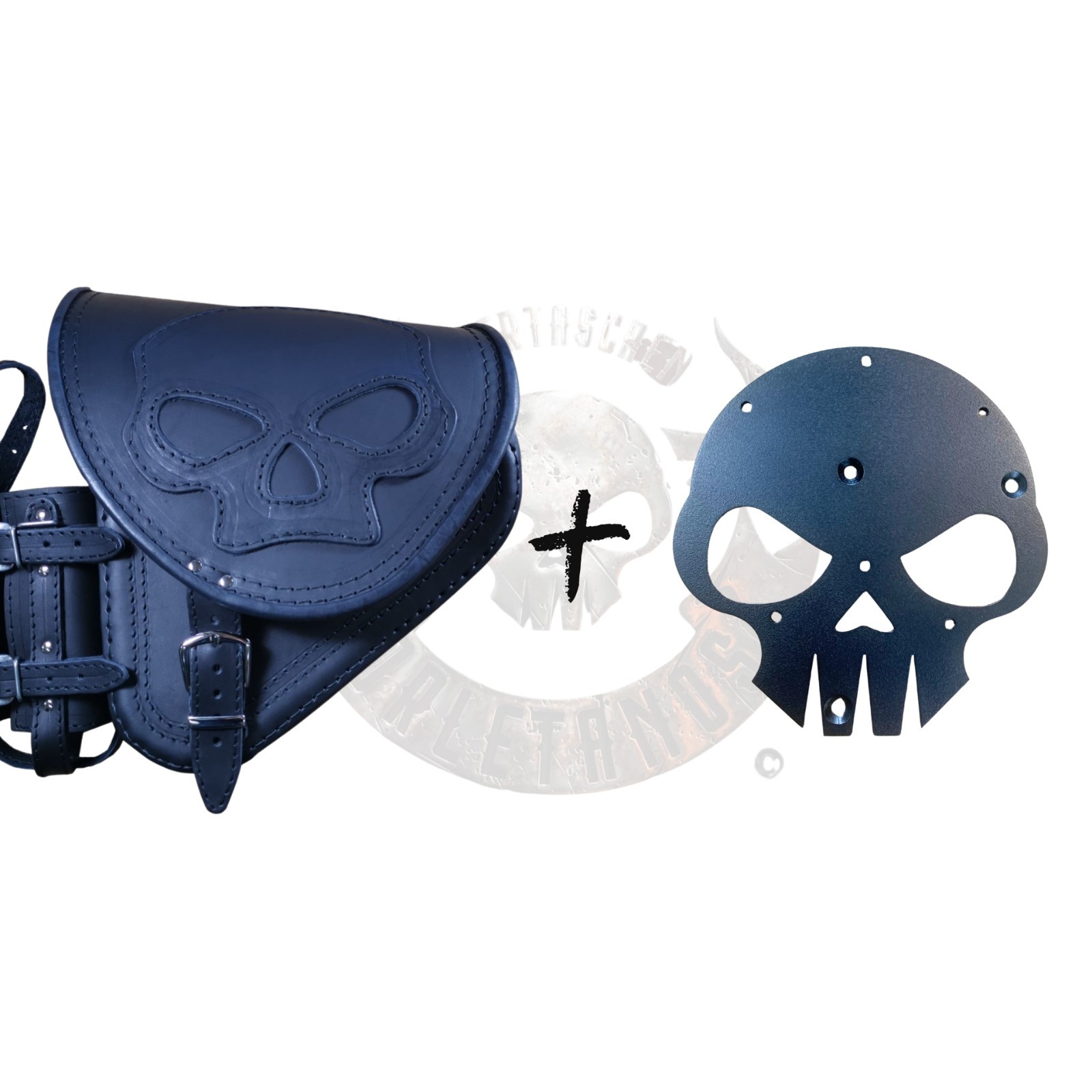 Diablo Skull Black + Soft XS 2018 Holder Compatible With Harley HD