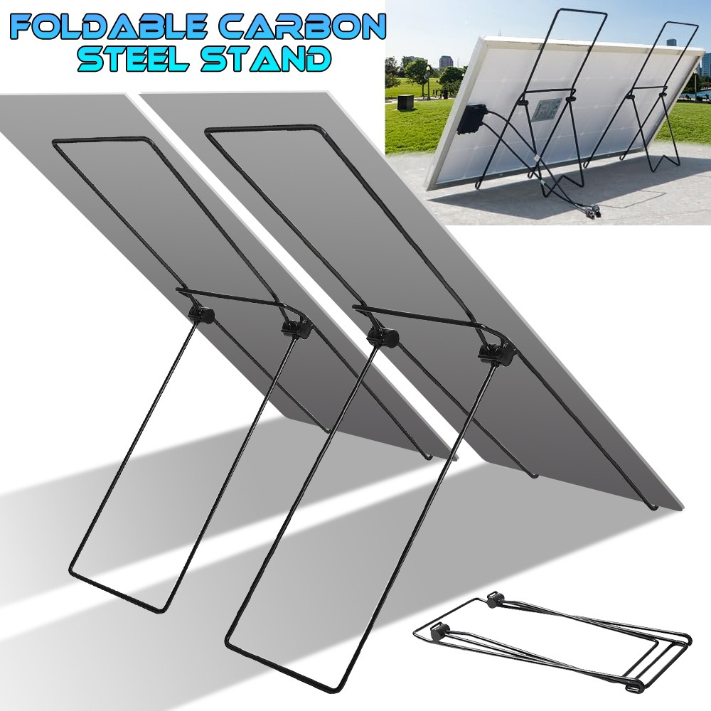 Pair Solar Panel Stand Foldable Mounting Bracket Adjustable Supporter Holder