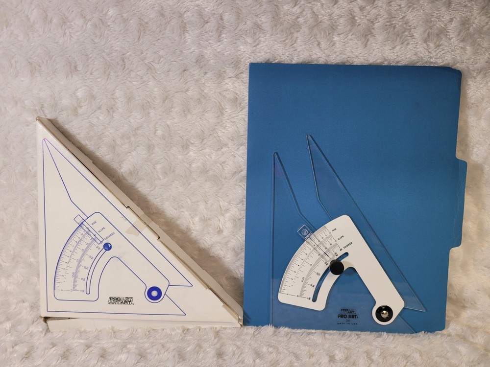 8 Inch Adjustable Trig 3 Scale Ruler Drafting Triangle Engineering
