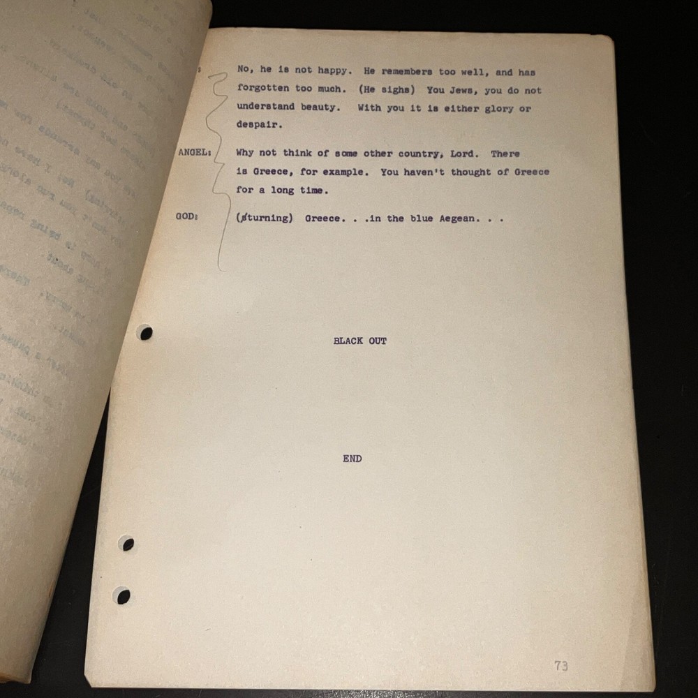 Rare Robert Nathan JONAH (or The Withering Vine) Playscript - Vintage w/Notes!