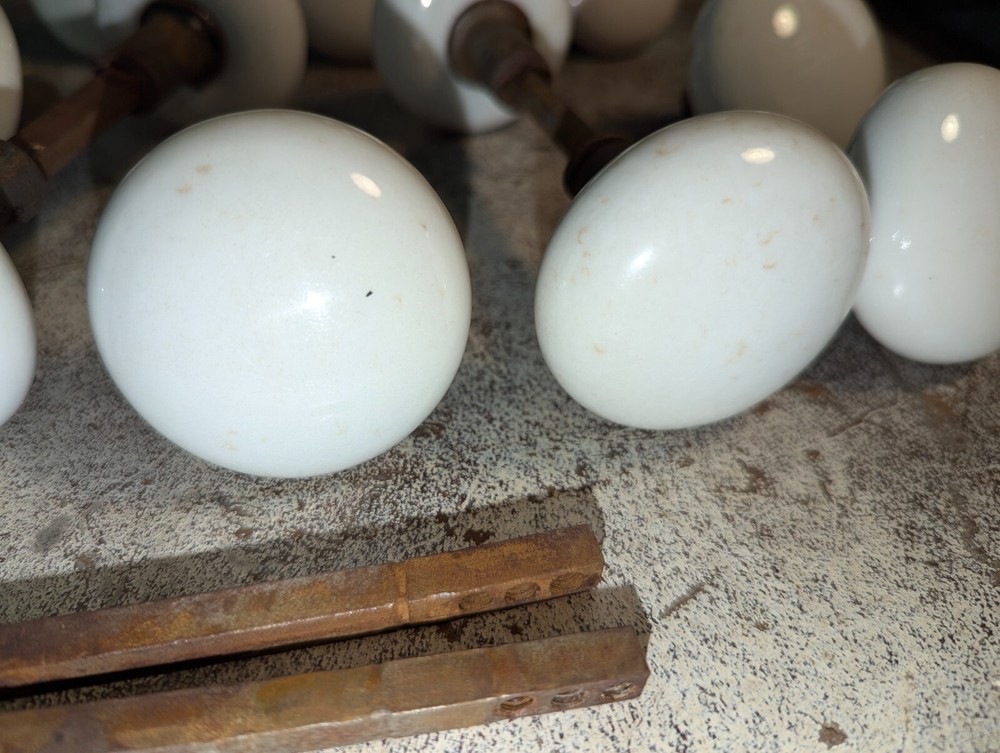 12 Antique White Porcelain Door Knobs Doorknobs Salvage Hardware Repurpose
