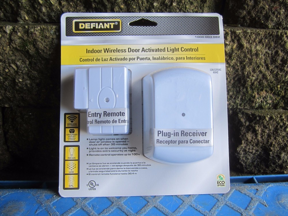 Free Ship, Defiant Wireless RF Door Entry with Receiver Lighting Control