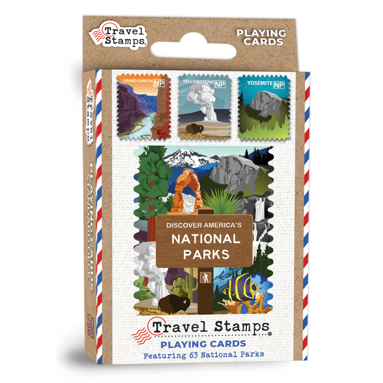 MasterPieces - National Parks Travel Stamps Playing Cards - 54 Card Deck