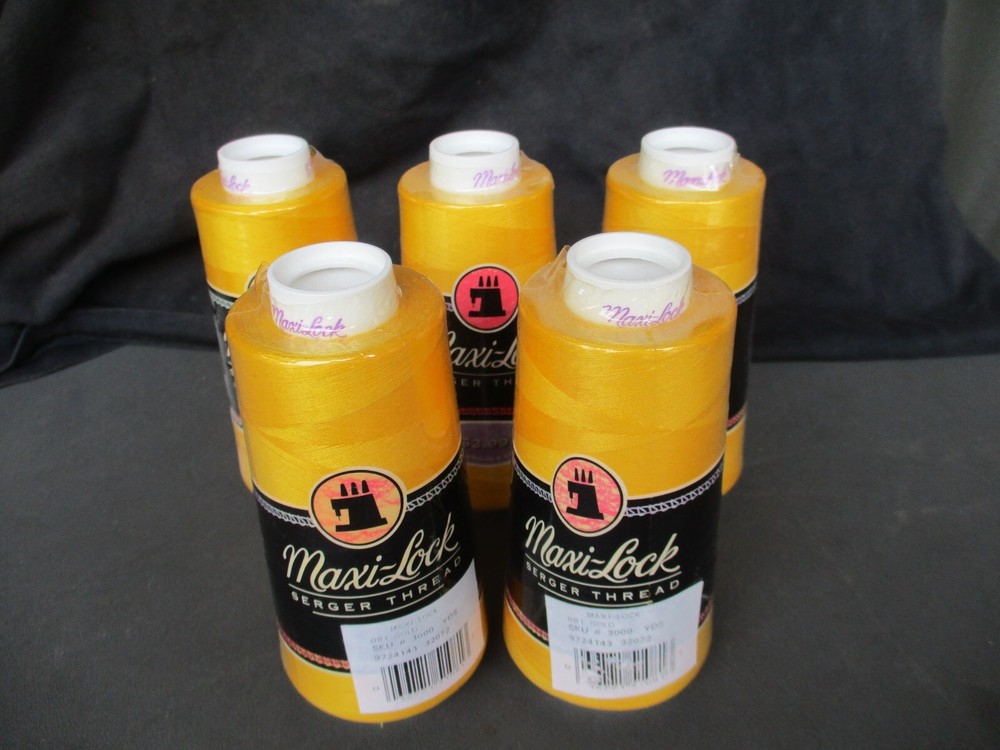 Maxi-Lock GOLD YELLOW Serger Thread, 3000 yards, Tex 27, Unused Spool