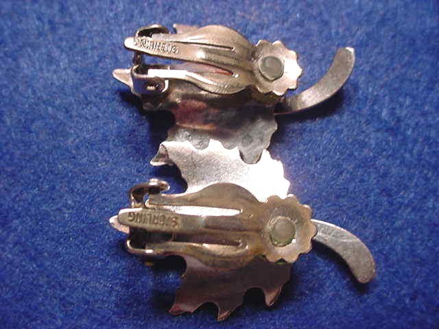 .925 STERLING SILVER MAPLE LEAF EARRING SET!!!! #1017