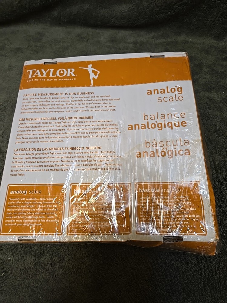 Taylor Scale Basic Analog 300 Pounds Capacity Solid Steel Base White