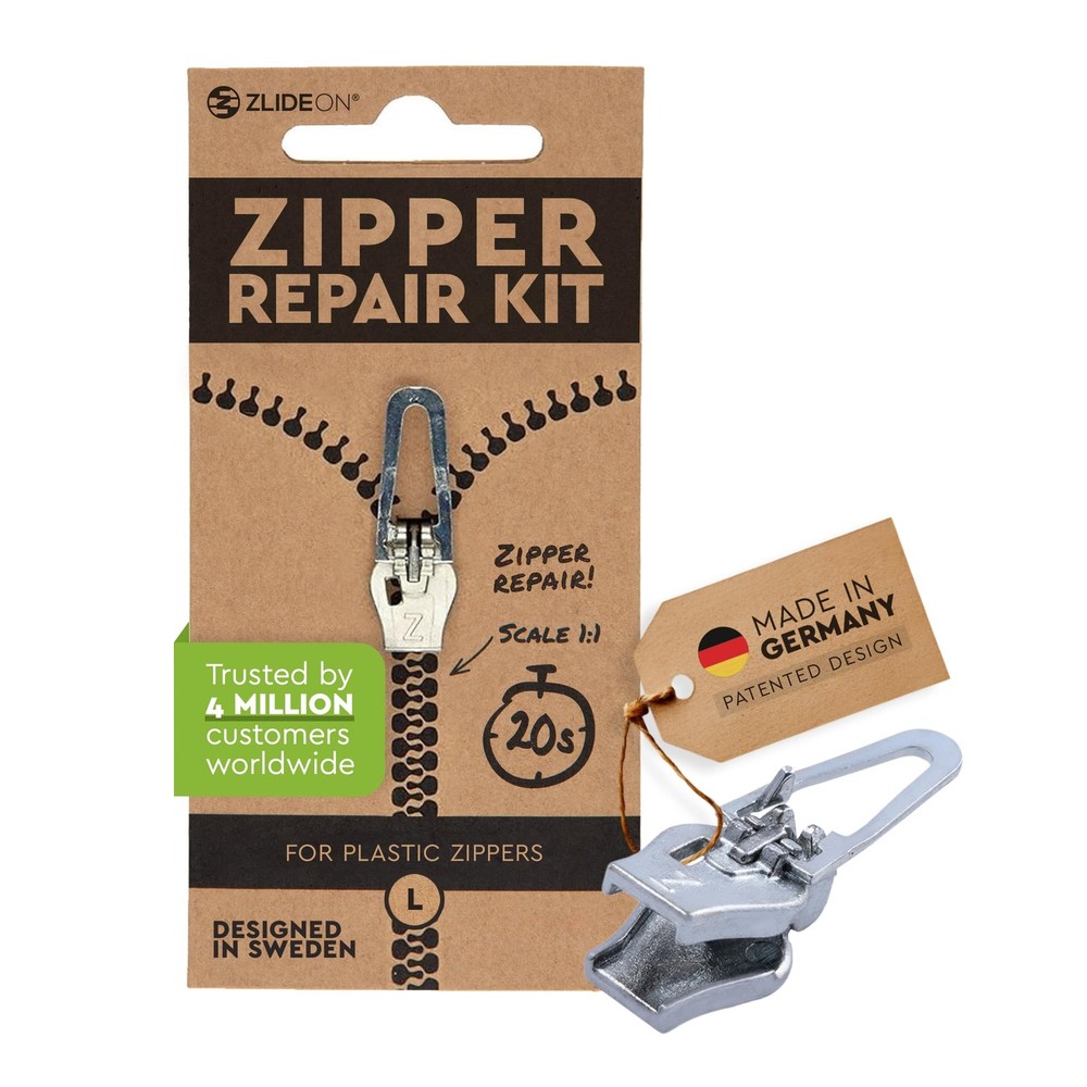 Zipper Pull Replacement Silver Normal L Instant Slider Plastic Zippers