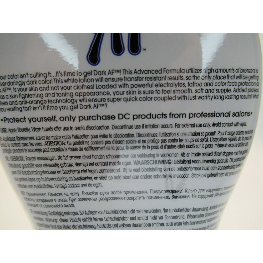 Devoted Creations DARK AF Advanced Formula Tanning Lotion Dark Bronzer 12.25 oz