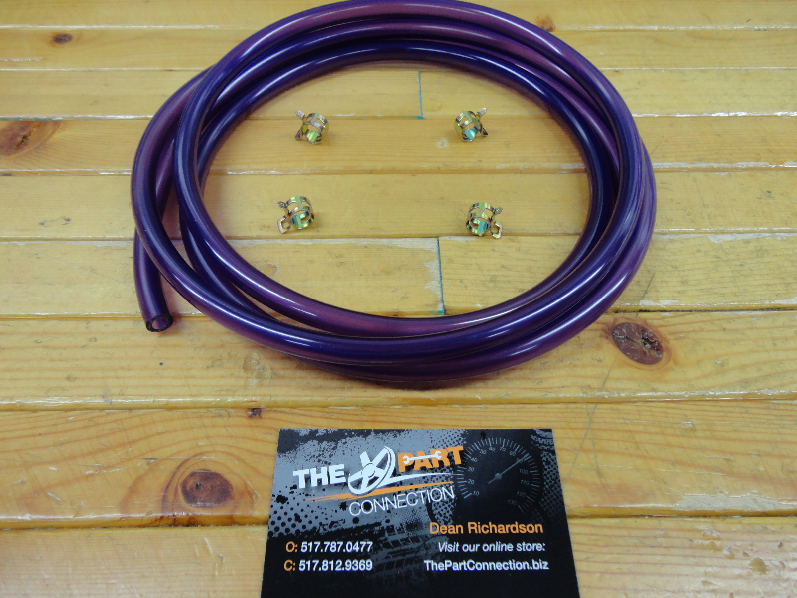 TRANSLUCENT PURPLE 1/4" I.D. FUEL LINE KIT SNOWMOBILE DIRT BIKE QUAD MOTORCYCLE