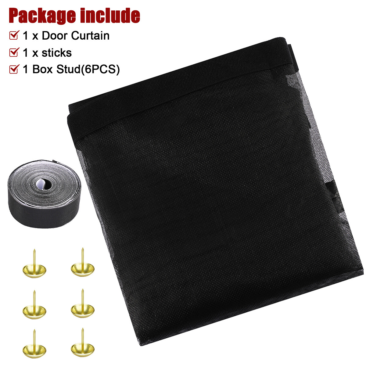 Magnetic Screen Door Mesh Curtain Heavy Duty Mosquito Net Bug Hands Free Closer